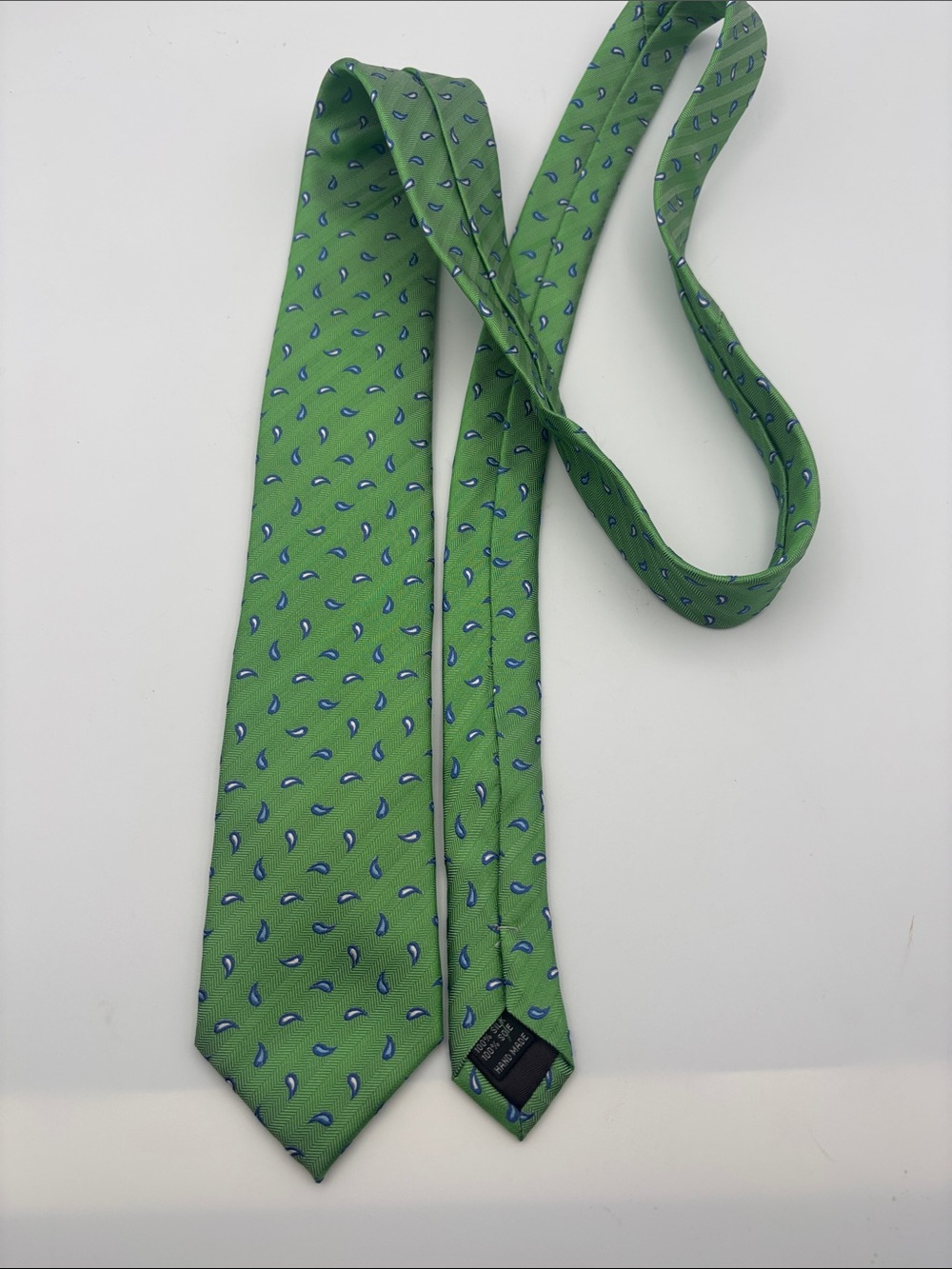 Tattersall - London Green  Paisley Silk Men's Tie